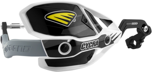CYCRA 1CYC-7408-12X Ultra Probend CRM Wrap Around Handguards for 1-1/8" Handlebars - White/Black