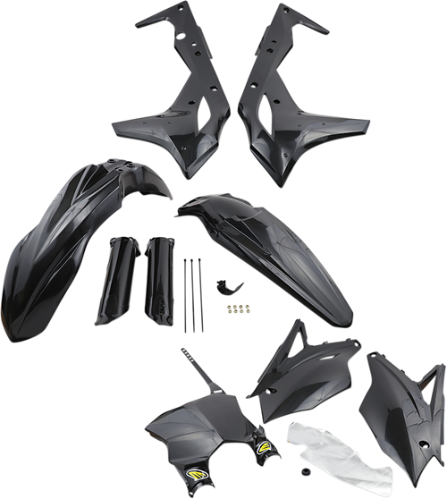 CYCRA 1CYC-9319-12 Body Kit - Powerflow - Black - Kawasaki - KX '17-'20 - Powerflow Black Kawasaki KX '17-'20