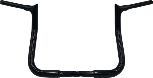 FAT BAGGERS INC. 905011-B 1-1/4" EZ Install Pointed Top Handlebar - Reduced Reach - 11" - Black - Reduced Reach 11" Black