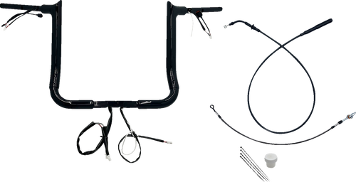 FAT BAGGERS INC. 849014-B 1-1/2" EZ Install Pointed Top Handlebar - 14" - Black - 14" Black