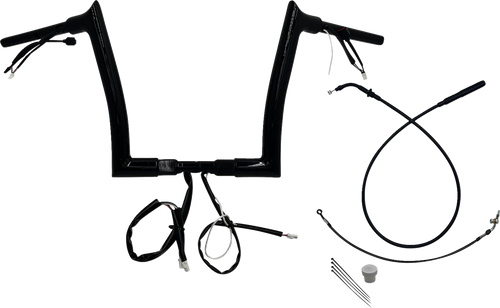 FAT BAGGERS INC. 849912-B 1-1/2" EZ Install Pointed Top Handlebar - 12" - Black - 12" Black