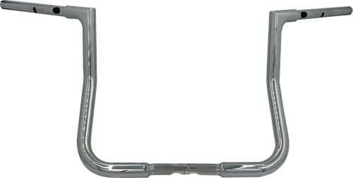 FAT BAGGERS INC. 745013 1-1/4" EZ Install Flat Top Handlebar - Reduced Reach - 13" - Chrome - Reduced Reach 13" Chrome