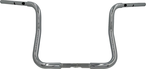 FAT BAGGERS INC. 943013 1-1/4" EZ Install Round Top Handlebar - Reduced Reach - 13" - Chrome - Reduced Reach 13" Chrome