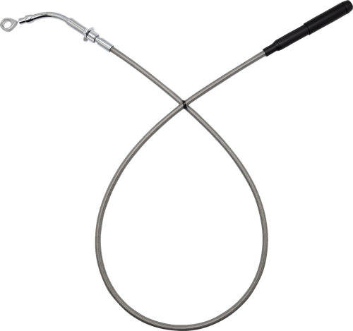 FAT BAGGERS INC. 118004-C EZ Install Upper Clutch Cable - FLH/FLT - +4" - Braided Stainless Steel/Chrome - FLH/FLT +4" Braided Stainless Steel/Chrome