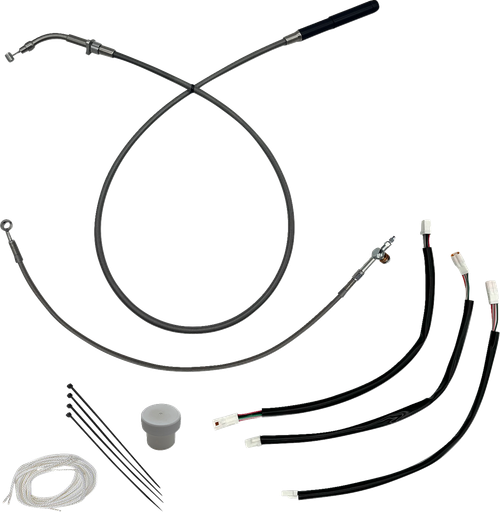 FAT BAGGERS INC. 149012 EZ Install Kit - +4" - FLHX/SE - Braided - +4" FLHX/SE Braided