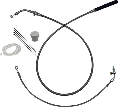 FAT BAGGERS INC. 149914 EZ Install Kit - +4" - FLTR/SE - Braided - +4" FLTR/SE Braided