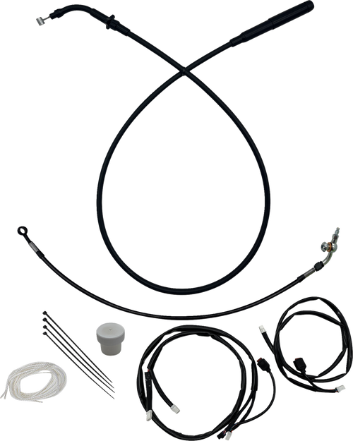 FAT BAGGERS INC. 149916-B EZ Install Kit - +6" - FLTR/SE - Black - +6" FLTR/SE Black