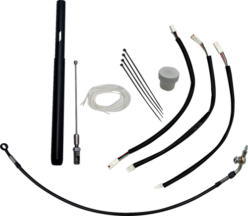 FAT BAGGERS INC. 139914-B Handlebar Clutch Cable Extension - +4" - Road Glide - Black - +4" Road Glide Black