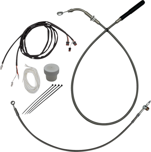 FAT BAGGERS INC. 119014 EZ Install Kit - +6" - FLHT, FLHX - Braided - +6" FLHT, FLHX Braided