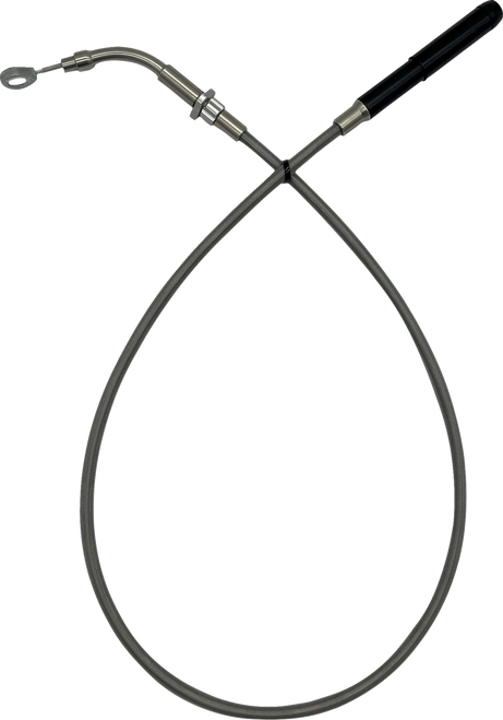 FAT BAGGERS INC. 118004 EZ Install Upper Clutch Cable - FLTR/FLHX '21-'23 - +4" - Braided Stainless Steel - FLTR/FLHX '21-'23 +4" Braided Stainless Steel