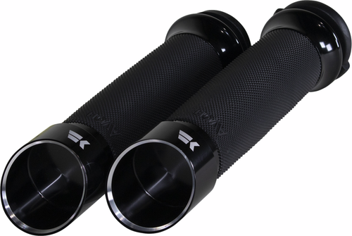KHROME WERKS 500140 Edge Grips - Custom Contour TBW Black