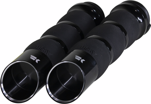 KHROME WERKS 500150 Edge Grips - Air Cushion TBW Black