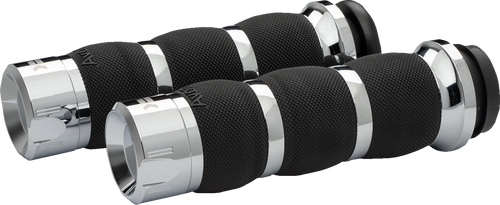 KHROME WERKS 500295 Klassic Grips - Air Cushion Cable Chrome