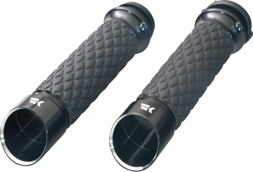 KHROME WERKS 500310 Edge Grips - Custom Contour Diamond Black