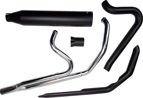 KHROME WERKS 200785 2-into-1 Outlaw Exhaust System - Black