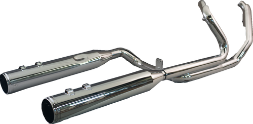 KHROME WERKS 200140 2-into-2 Dominator Exhaust System - Chrome with Race Tip Twin Cam