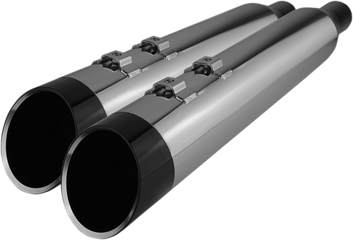 KHROME WERKS 202685 4-1/2" HP-Plus® Slip-On Mufflers - Chrome with Edge Tip