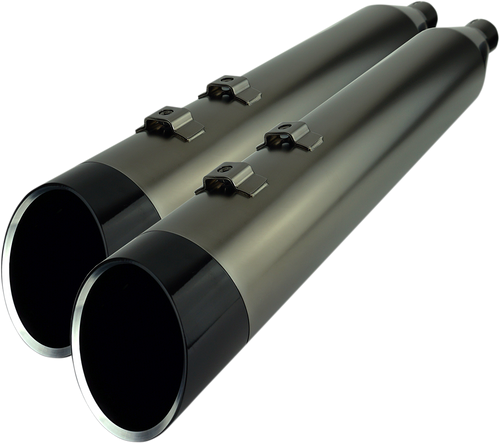 KHROME WERKS 202655 4-1/2" HP-Plus® Slip-On Mufflers - Smoked Chrome with Edge Touring
