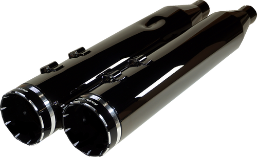 KHROME WERKS 201670 4-1/2" HP-Plus® Slip-On Mufflers - Eclipse® with Tracer Tip