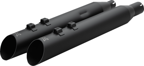 KHROME WERKS 40FSL-1011-BLK HP-Plus® Slip-On Mufflers - Slash-Up 4"- M8 Black