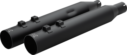 Open Box Khrome Werks 4.0" HP RIPPER Straight Cut Black Mufflers FL M8 17-25
