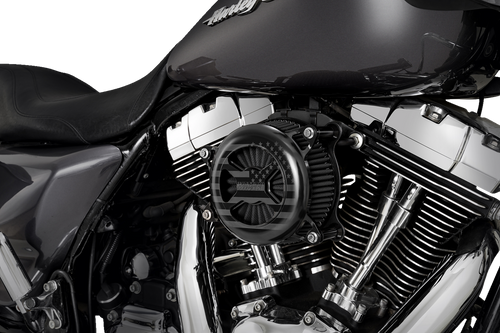 VANCE & HINES 42341FG VO2 America Air Intake Kit - Black - Dyna/Softail/Touring - Black Dyna/Softail/Touring