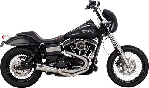 VANCE & HINES 27325 2-into-1 Upsweep Exhaust System - Brushed - Stainless Steel - Brushed Stainless Steel