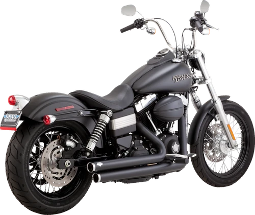 VANCE & HINES 47958 Big Shots Staggered Exhaust System - Matte Black