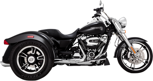 VANCE & HINES 16796 Twin Slash Slip-On Mufflers - Chrome - FLRT - Chrome FLRT