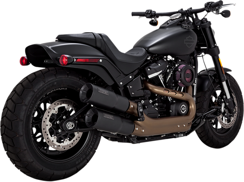 VANCE & HINES 46547 Black Hi-Output Mufflers - Black - FXFB/FXFBS - Black FXFB/FXFBS
