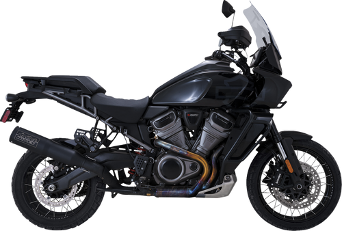 VANCE & HINES 46533 Adventure Hi-Output 450 Slip-On Muffler - Black - Stainless Steel - Black Stainless Steel