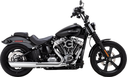 VANCE & HINES 16750 Twin Slash Slip-On Muffler - Chrome - Softail - Chrome Softail