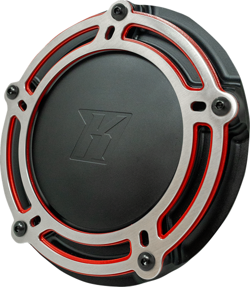 KODLIN USA K25410-RL NXL Redline Derby Cover - NXL Redline Black/Red M8 Softail