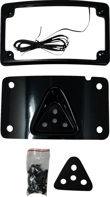 KODLIN USA KUS20352 Curved Laydown License Plate Kit - Curved Black