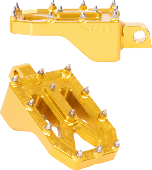 THRASHIN SUPPLY CO. TSC-2022-5-D Aggressor Foot Pegs - Rear Gold HD '72-'25
