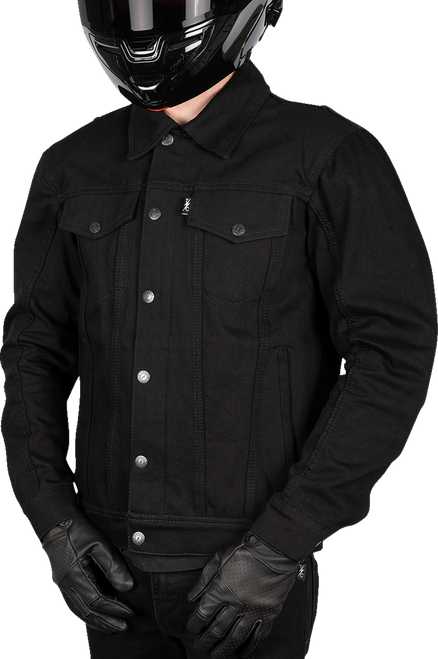 THRASHIN SUPPLY CO. TMJ-10-12 Highway v2 Denim Riding Jacket - Black 2XL