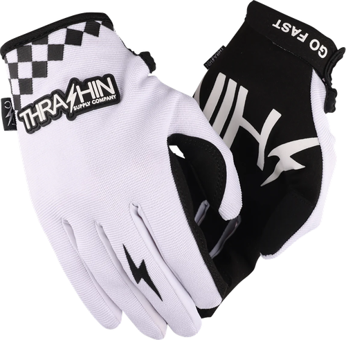 THRASHIN SUPPLY CO. SV1-10-10 Go Fast Stealth Gloves - White Large