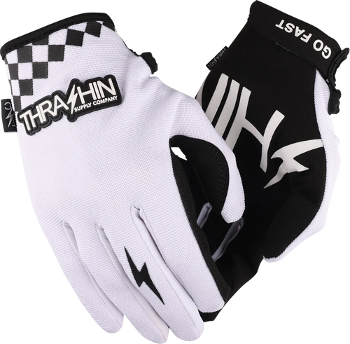 THRASHIN SUPPLY CO. SV1-10-12 Go Fast Stealth Gloves - White 2XL