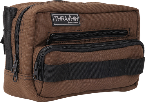 THRASHIN SUPPLY CO. THB-0009 Handlebar Bag Plus - Brown
