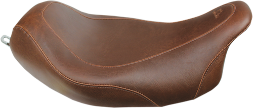 MUSTANG 76720 Wide Tripper™ Solo Seat - Wide Tripper™ Solo without Backrest Smooth Brown FL '08-'25