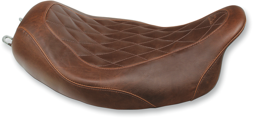 MUSTANG 76722 Wide Tripper™ Solo Seat - Wide Tripper™ Solo without Backrest Diamond Brown FL '08-'25