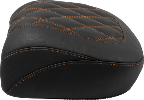 MUSTANG 88511MO Wide Tripper™ Passenger Seat - Passenger Mandarin Orange Stitching FLT/FLH '23-'25