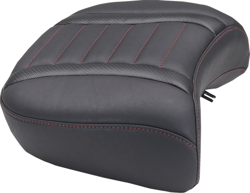 MUSTANG 88420DC Wide Deluxe Touring Passenger Seat - Wide Dark Cherry Stitch FLT/FLH '23-'25