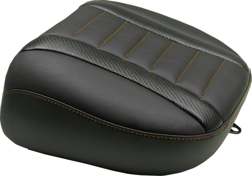 MUSTANG 88402MO Deluxe Touring Passenger Seat - Mandarin Orange Stitch FLT/FLH '23-'25