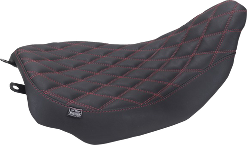 MUSTANG 88020DC Runaround™ Solo Seat - Double Diamond Dark Cherry Stitch FLT/FLH '23-'26