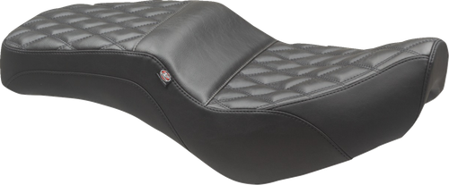 MUSTANG 84003 Squareback One-Piece Seat - Black Double Diamond Rebel 300/500 '17-'23