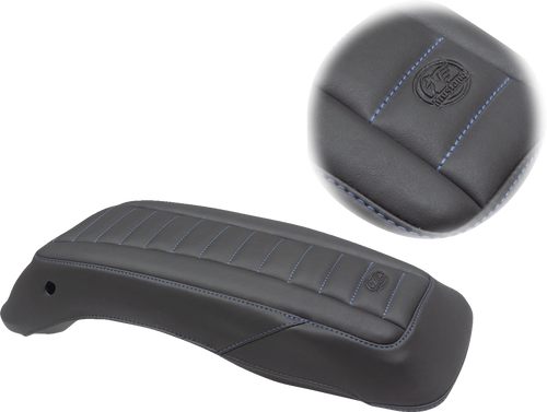 MUSTANG 77640SB Saddlebag Lid Covers - Black/Blue FL '14-'24