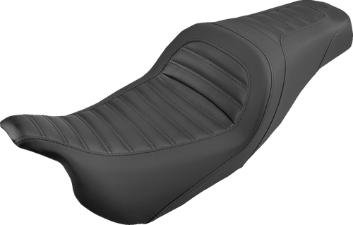 SADDLEMEN 808-07B-161 Slim Roll & Pleat Seat - Black FL '08-'24