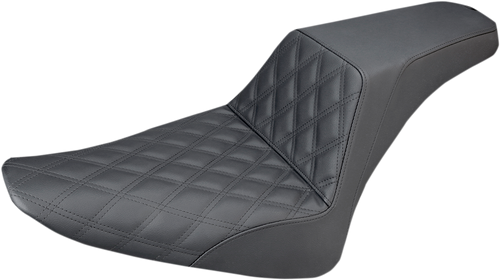 SADDLEMEN 812-26-172 Step-Up Seat — Front Lattice Stitch - Front Lattice Stitch Black FLS