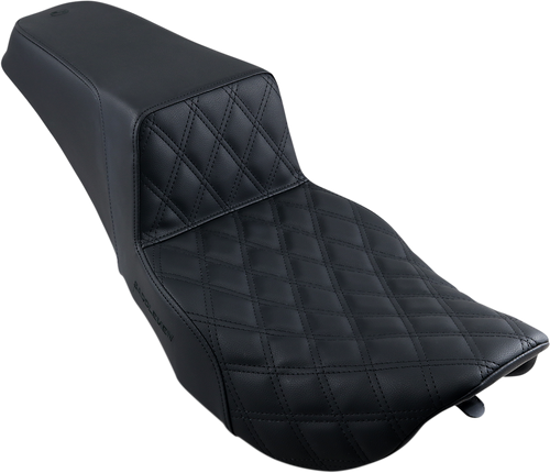 SADDLEMEN 897-06-172 Step-Up Seat — Front Lattice Stitch - Front Lattice Stitch Black